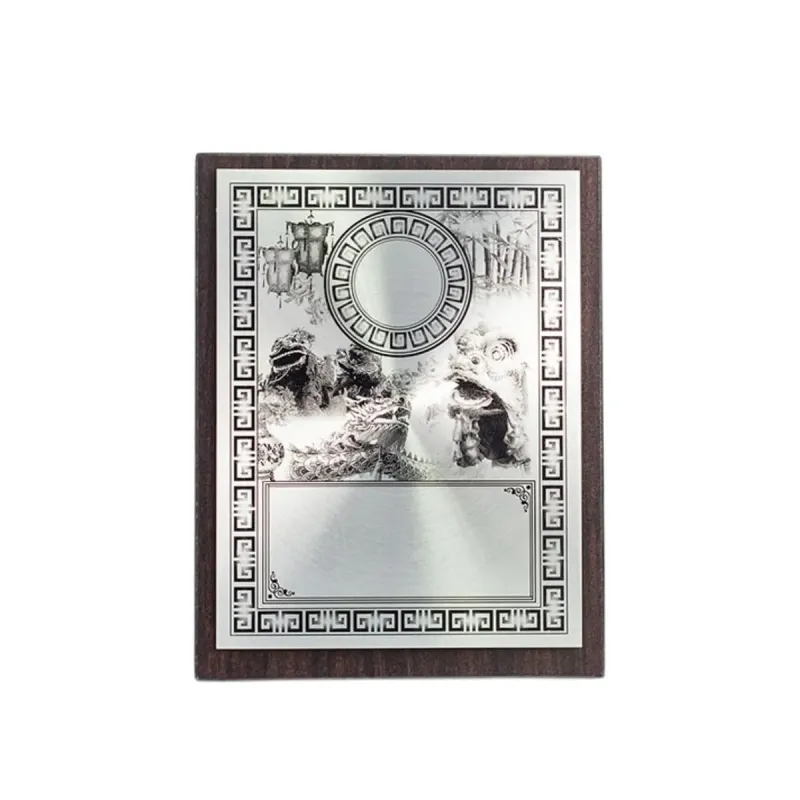 Plastic Stand with Chinese Aluminum Plate EP203 wooden plaques product image