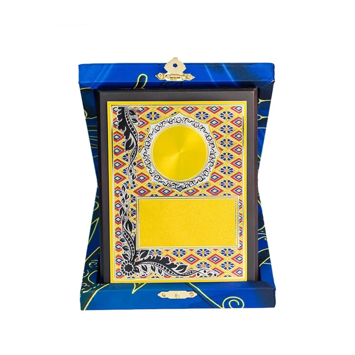 Batik Wooden Box with Gold Sticker (BLUE) EP319