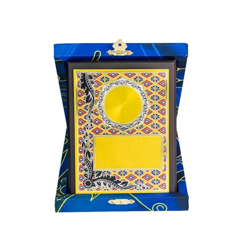 Batik Wooden Box with Gold Sticker (BLUE) EP319 mixed materials corporate gifts product image