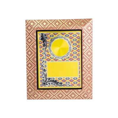 Songket Plastic Plaque with Gold Sticker (MAROON) EP627