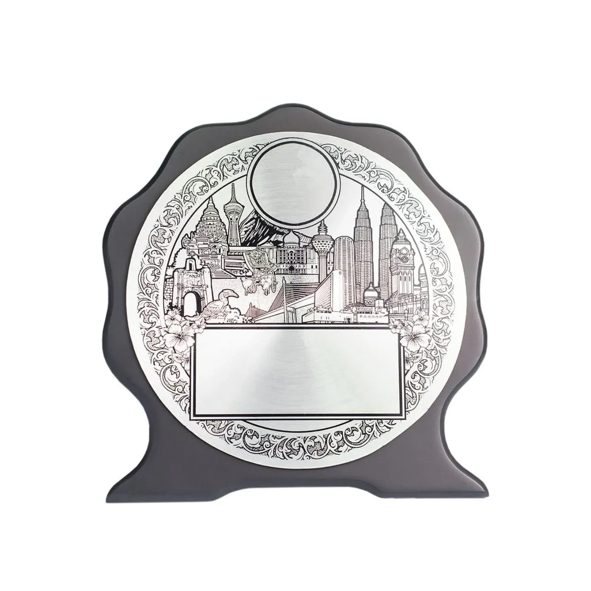 Wooden Plaque with Cultural Aluminum Plate EP64 product image