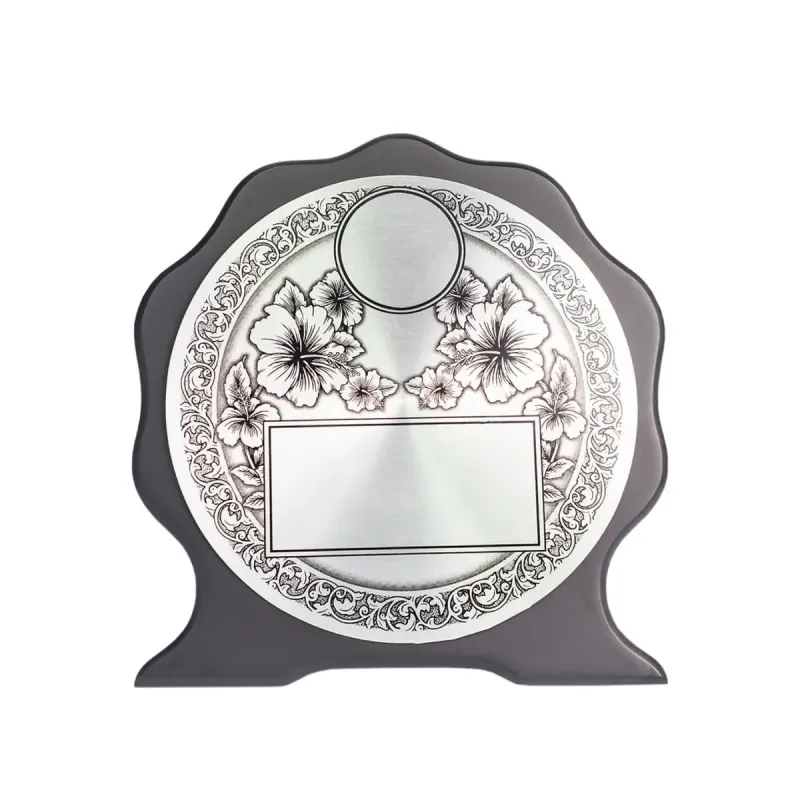 Wooden Plaque with Bunga Raya Aluminum Plate EP65 product image