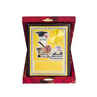 Batik Wooden Box with Gold Sticker (RED) EP650