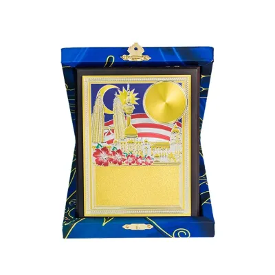 Batik Wooden Box with Gold Sticker (BLUE) EP651