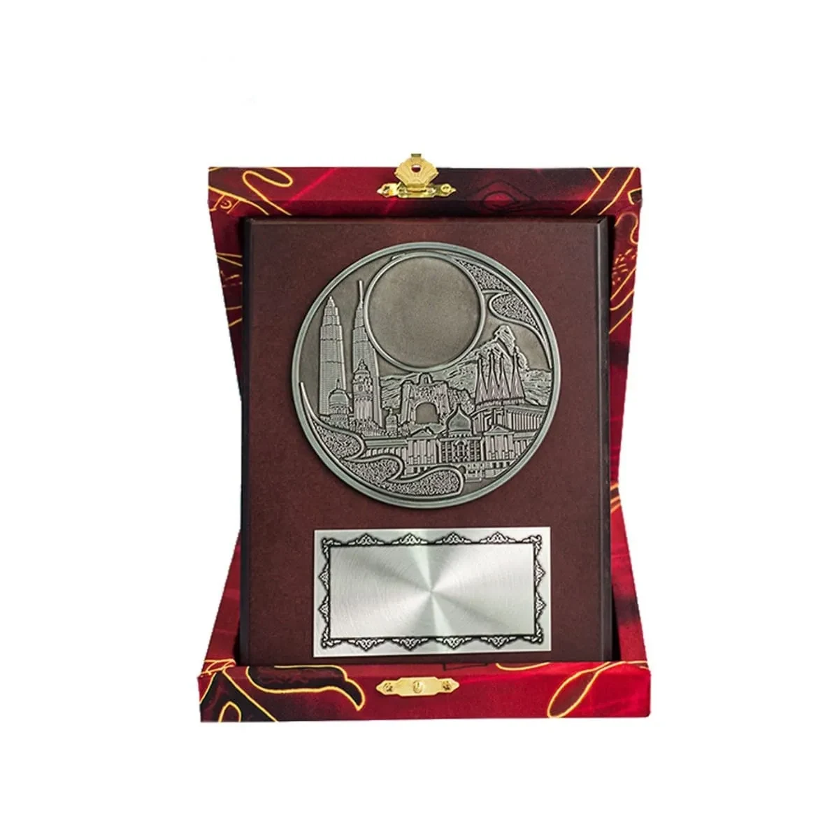 Batik Wooden Box with Zinc Alloy (RED) EP656