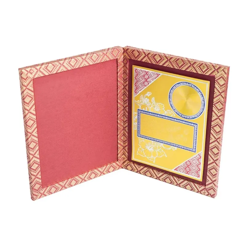 Songket Book with Gold Sticker (MAROON) EP668 wooden trophies product image