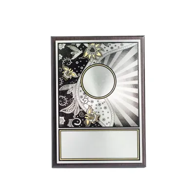 Bunga Aluminum Plate with Plastic Stand EP681