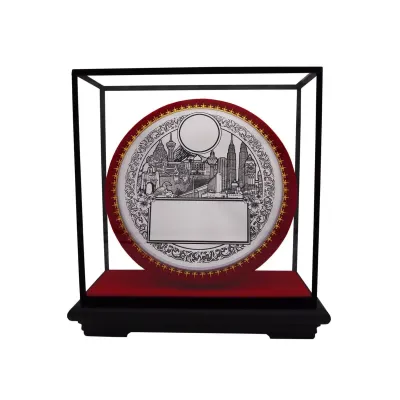 Cultural Aluminium Plate on Acrylic Casing (RED) EP7002