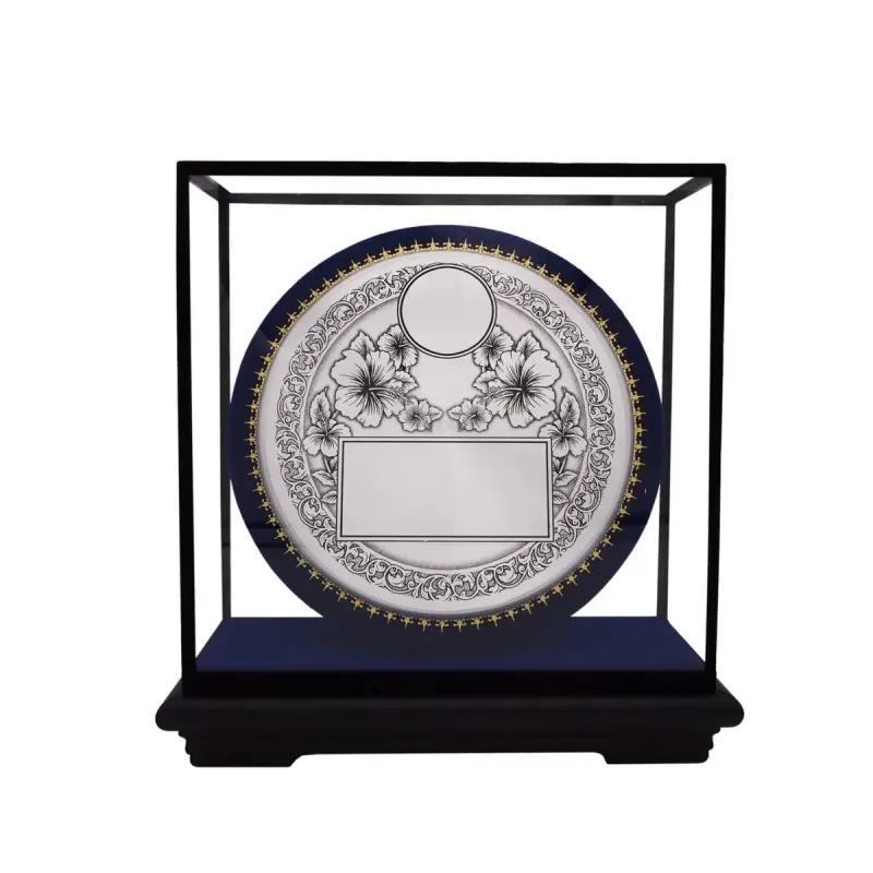 Bunga Raya Aluminium Plate on Acrylic Casing (BLUE) EP7003 mixed materials corporate gifts product image