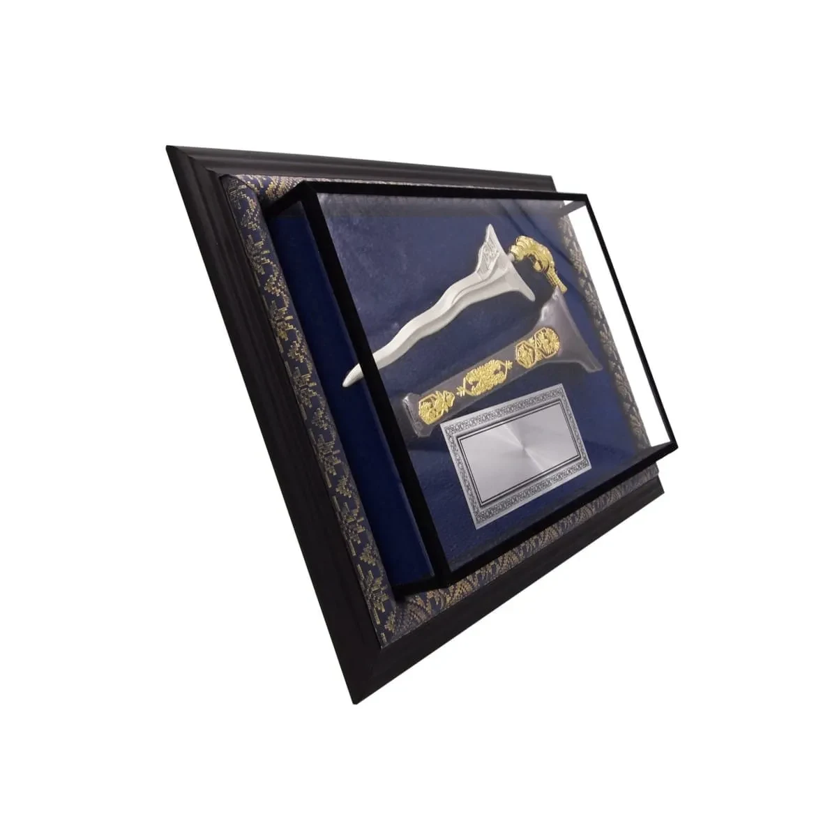 Keris in Small Frame with Gold Line EP7007 wooden plaques product image 2