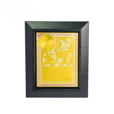 Plastic Plaque with Gold Sticker EP706