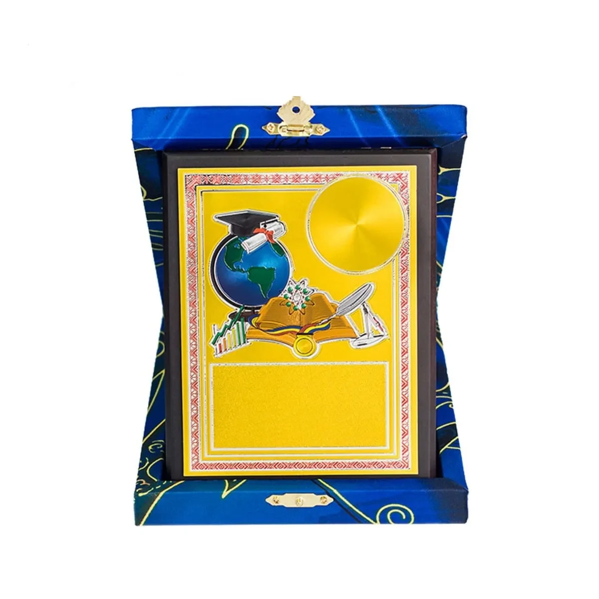 Batik Wooden Box with Gold Sticker (BLUE) EP715