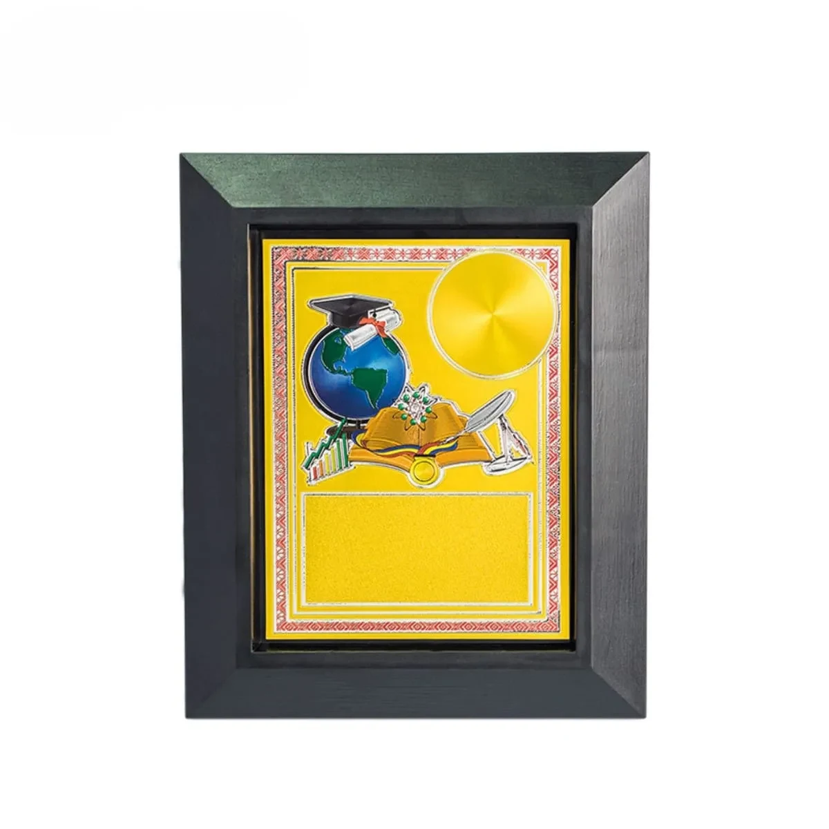 Plastic Plaque with Gold Sticker EP716