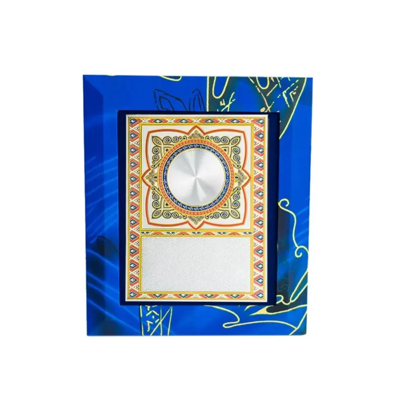 Batik Wooden Plaque with Gold Sticker (BLUE) EP724 product image