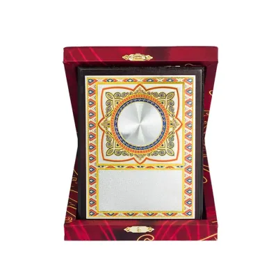 Batik Wooden Box With Silver Sticker (RED) EP725