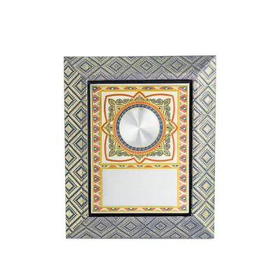 Songket Plastic Plaque with Gold Sticker (BLUE) EP727