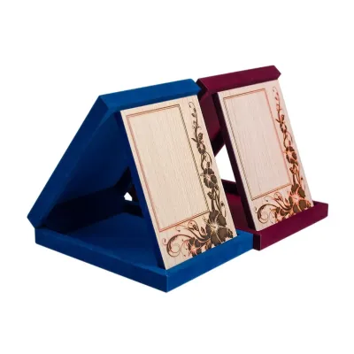 Velvet Box with Wood Stand (BLUE / MAROON) EP763