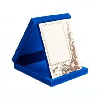 Velvet Box with Wood Stand (BLUE / MAROON) EP763 mixed materials corporate gifts product image 3