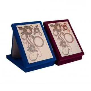 Velvet Box with Wood Stand (BLUE / MAROON) EP763 mixed materials corporate gifts product image 2