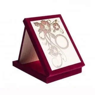 Velvet Box with Wood Stand (BLUE / MAROON) EP763 mixed materials corporate gifts product image 6