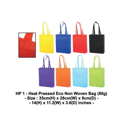 Heat Pressed Eco Non Woven Bag (80g) HP1