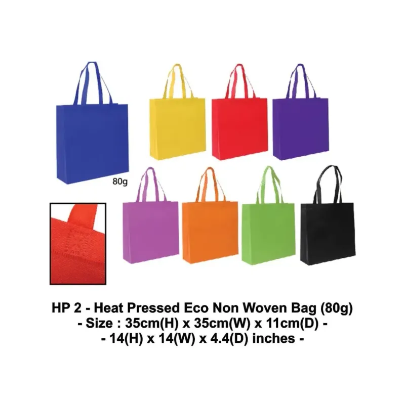 Heat Pressed Eco Non Woven Bag (80g) HP2 mixed materials corporate gifts product image