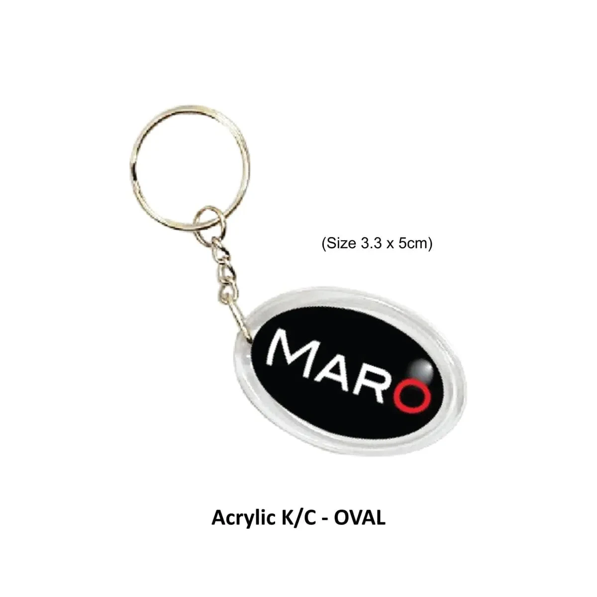 Oval Acrylic Keychain KC8