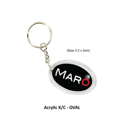 Oval Acrylic Keychain KC8