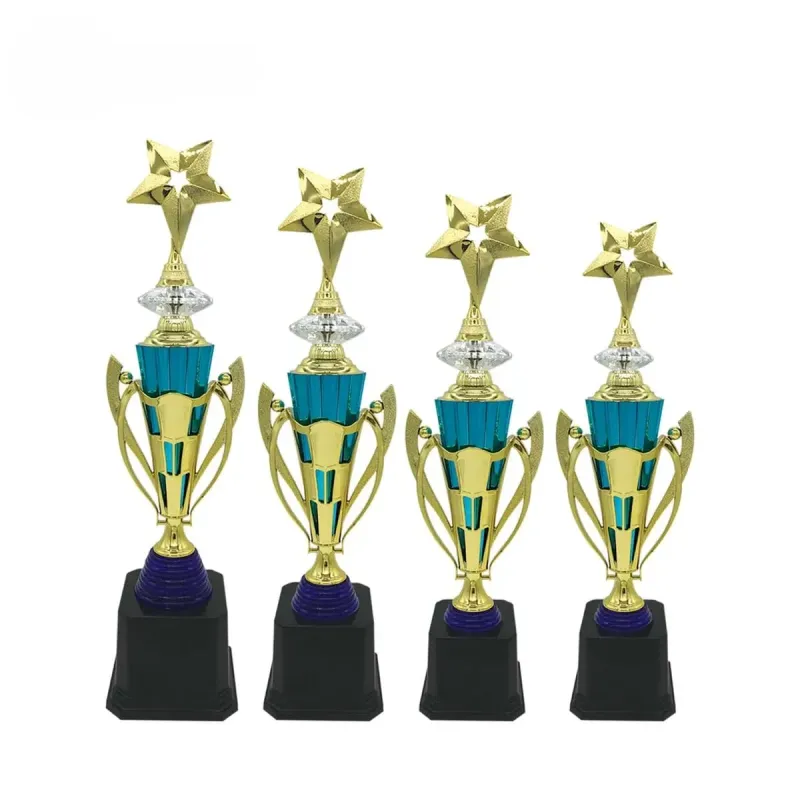 Plastic Star Trophy (GOLD BLUE) PT0918 polymer product image
