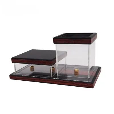 Wooden Acrylic Pen Holder & Memo Holder PW023