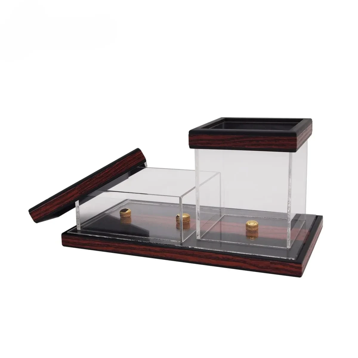 Wooden Acrylic Pen Holder & Memo Holder PW023 mixed materials corporate gifts product image 2
