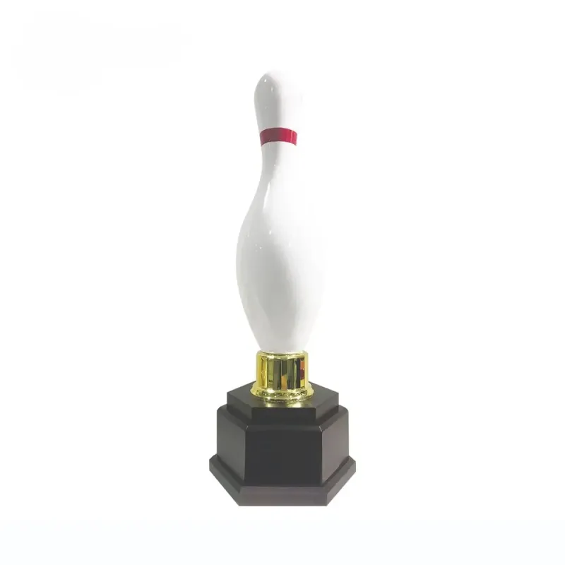 Bowling Trophy (WHITE) RC0904 metal trophies product image