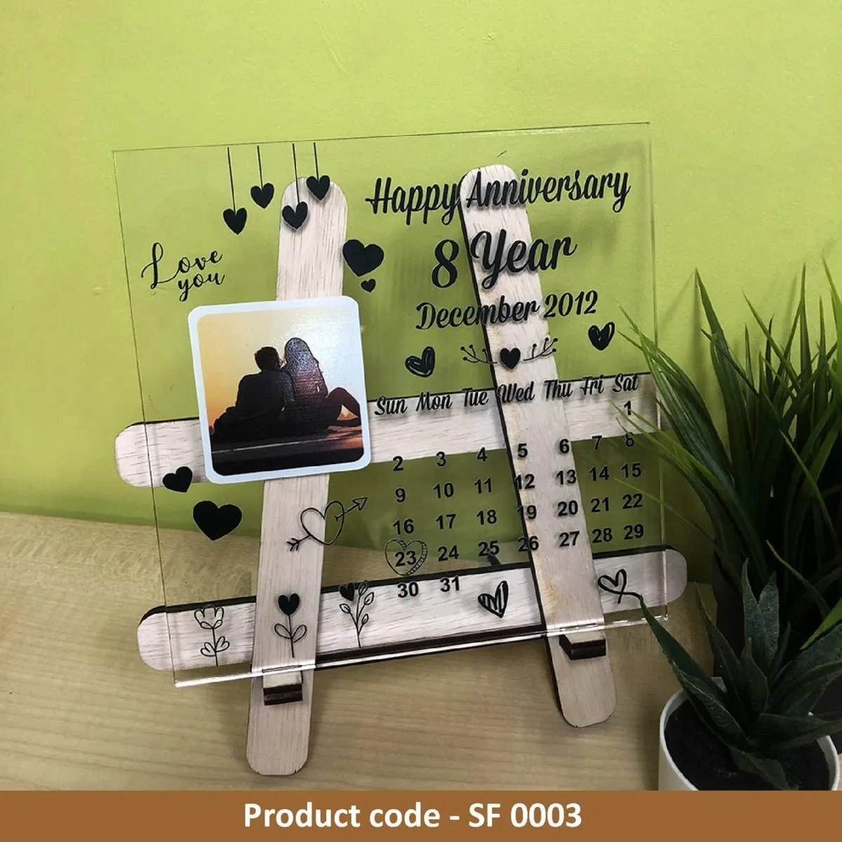 Acrylic Sheet with Wooden Stand