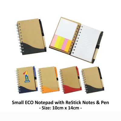 ECO Notepad with Restick Notes & Pen Small