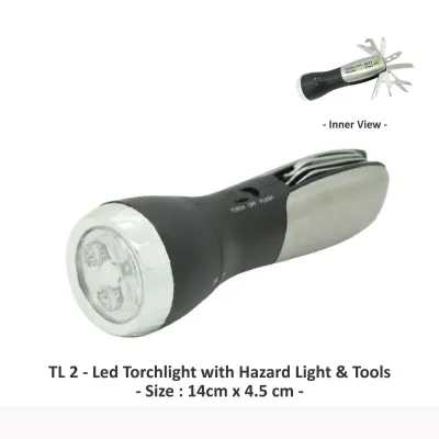 LED Torchlight with Hazard Light & Tools TL2