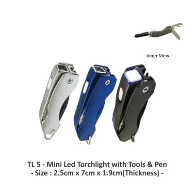 Mini Led Torchlight with Tools & Pen TL5