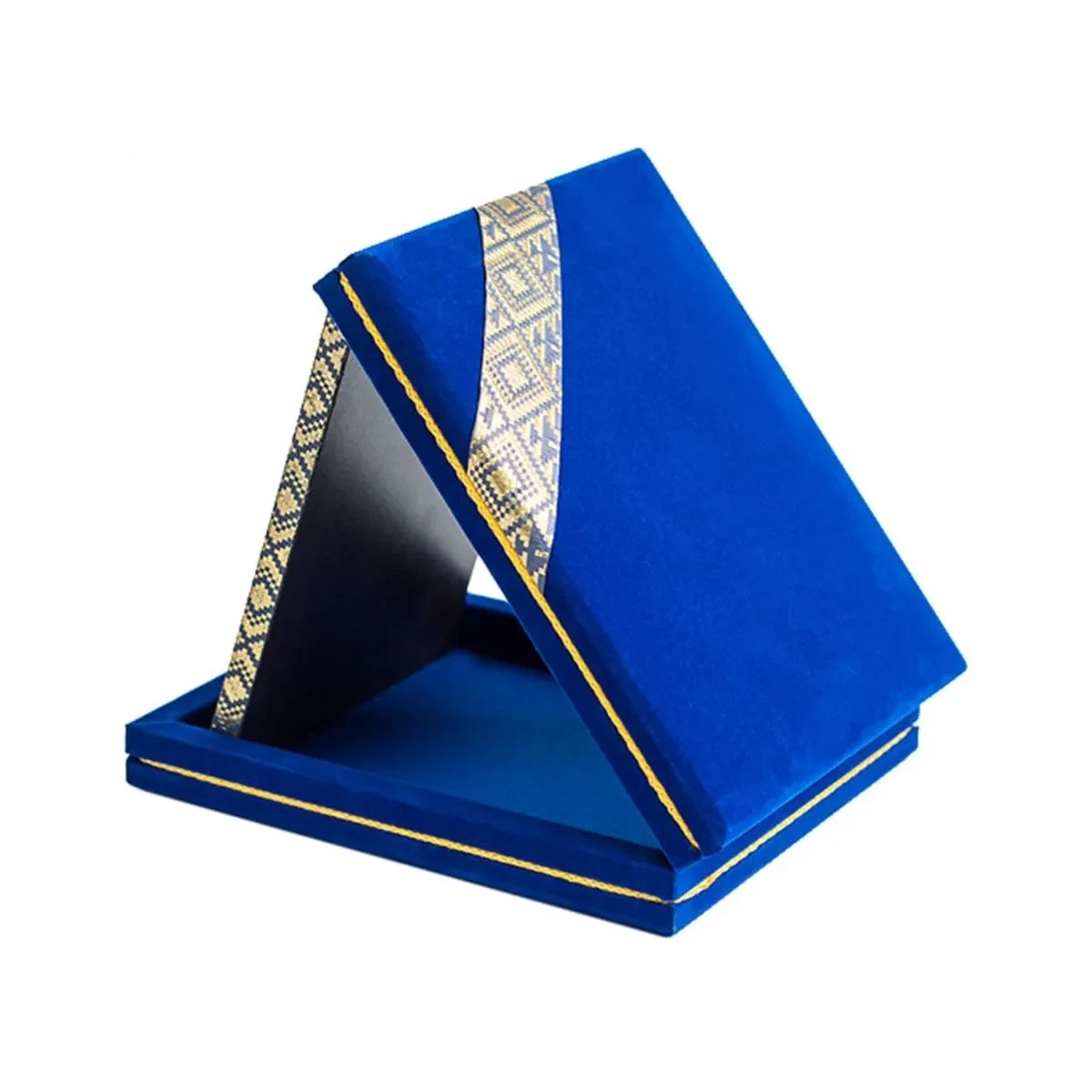 Songket Velvet Box with Aluminium Plate (BLUE / MAROON) VB639 mixed materials corporate gifts product image 2