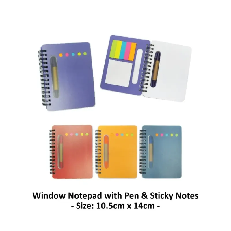 Notepad With Pen & Sticky Notes Window mixed materials corporate gifts product image