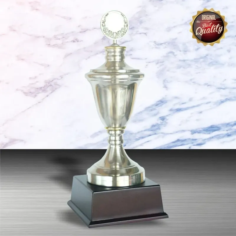 Exclusive White Silver Trophy WS6001 silver-finish metal white silver trophies product image