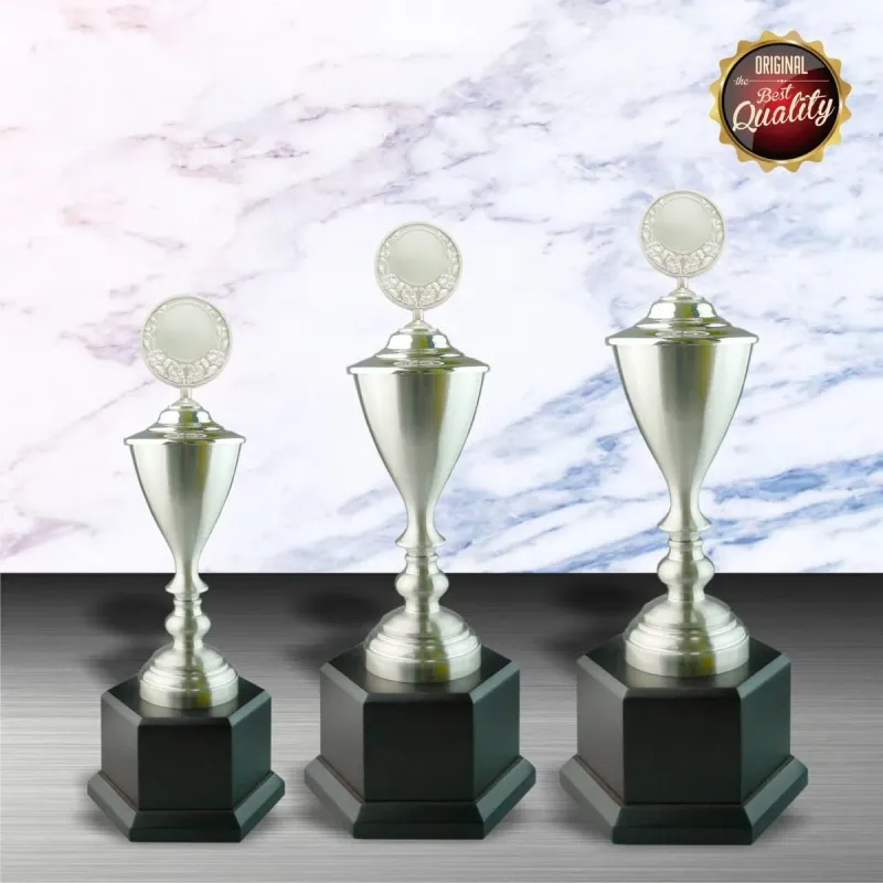Exclusive White Silver Trophy WS6042 silver-finish metal white silver trophies product image