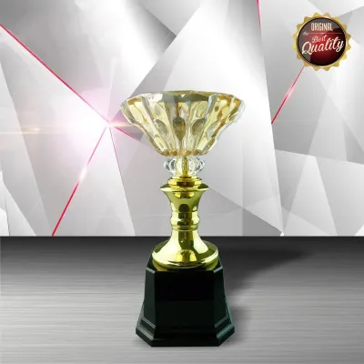 Exclusive White Silver Trophy with Crystal Bowl WS6050