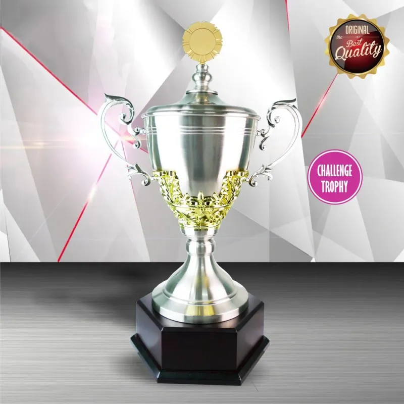 Exclusive White Silver Trophy WS6062 silver-finish metal white silver trophies product image