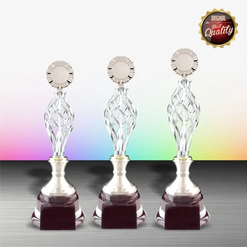 Exclusive White Silver Trophy WS6063 silver-finish metal white silver trophies product image