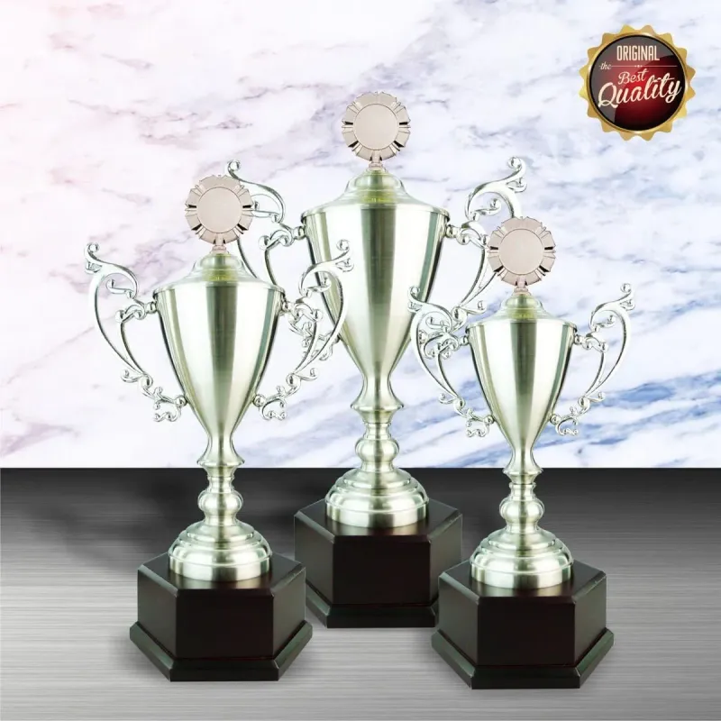 Exclusive White Silver Trophy WS6064 silver-finish metal white silver trophies product image