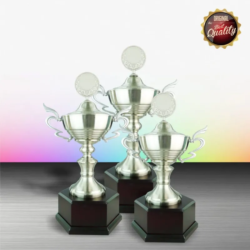 Exclusive White Silver Trophy WS6065 silver-finish metal white silver trophies product image