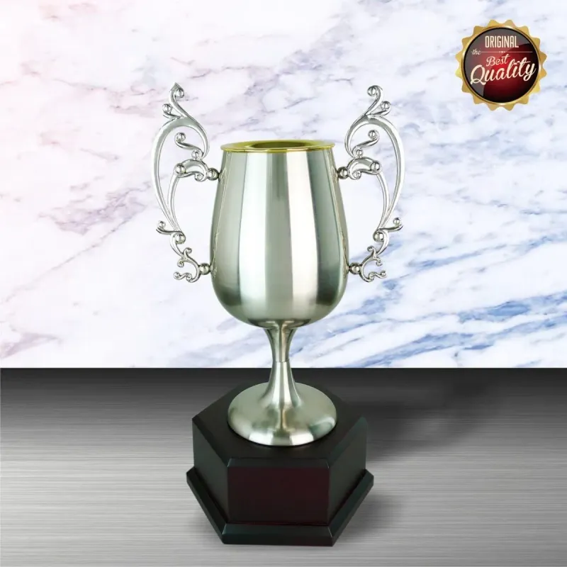 Exclusive White Silver Trophy WS6083 silver-finish metal white silver trophies product image