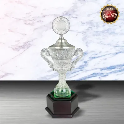 Exclusive White Silver Trophy with Crystal WS6102
