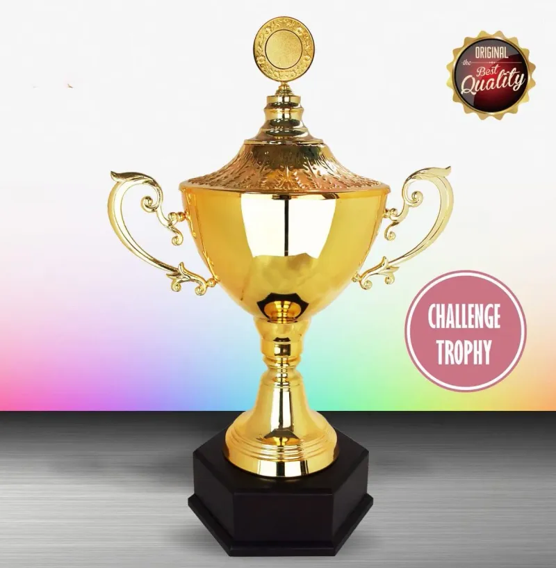 Exclusive White Silver Trophy (Challenge Trophy) WS6112 silver-finish metal white silver trophies product image