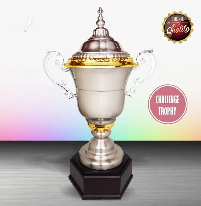 Exclusive White Silver Trophy (Challenge Trophy) WS6122 silver-finish metal white silver trophies product image