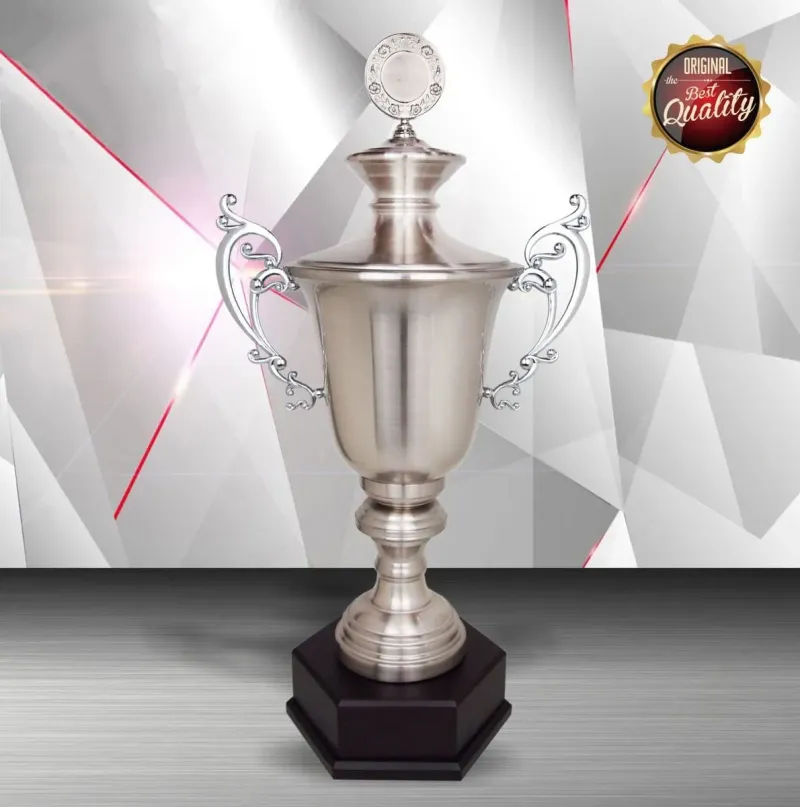 Exclusive White Silver Trophy WS6123 silver-finish metal white silver trophies product image